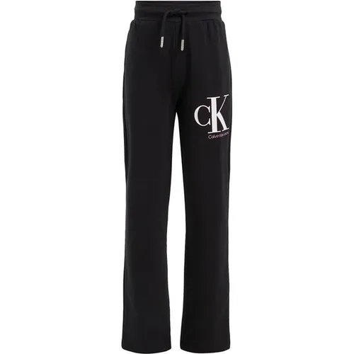 Calvin Klein Jeans Colour Reveal Logo Jogging Bottoms Girls - Black