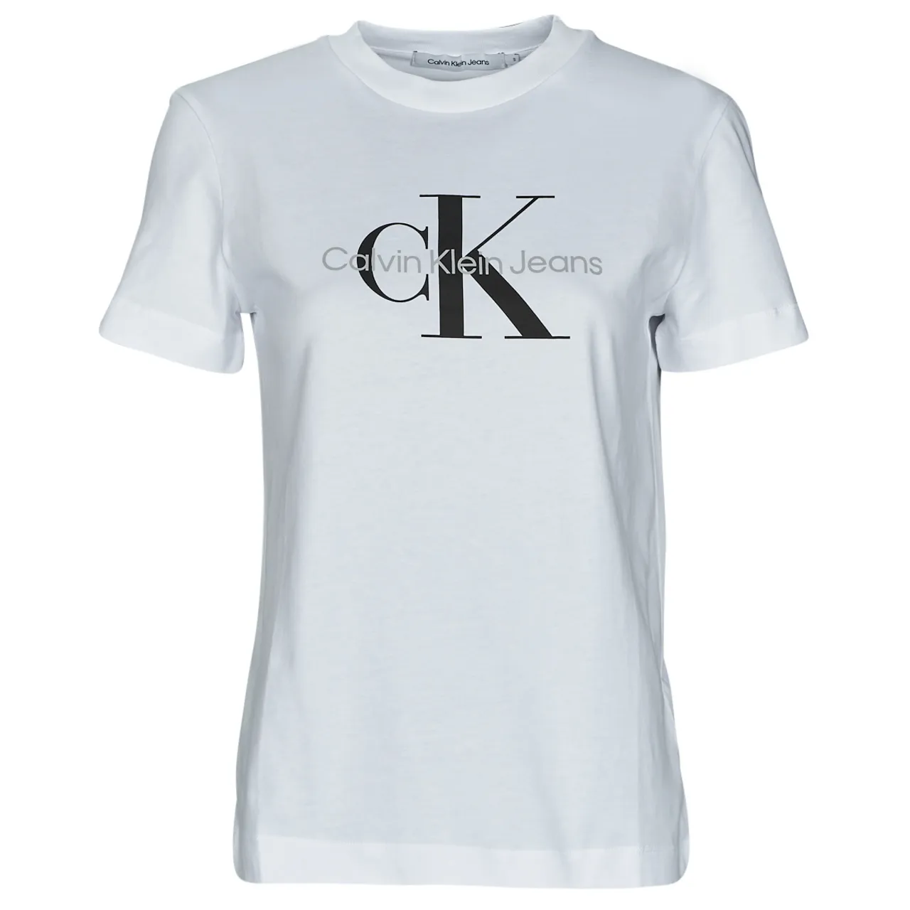 Calvin Klein Jeans  CORE MONOGRAM REGULAR TEE  women's T shirt in White