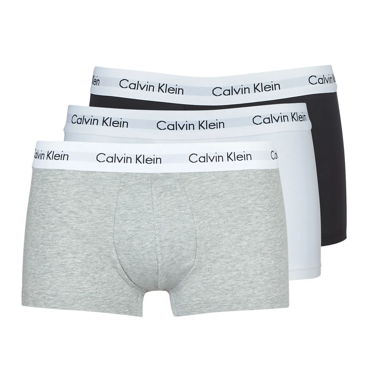 Calvin Klein Jeans  COTTON STRECH LOW RISE TRUNK X 3  men's Boxer shorts in Black
