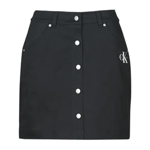 Calvin Klein Jeans  COTTON TWILL MINI SKIRT  women's Skirt in Black