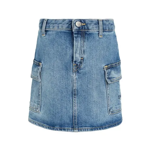 Calvin Klein Jeans Denim Cargo Skirt Juniors - Blue
