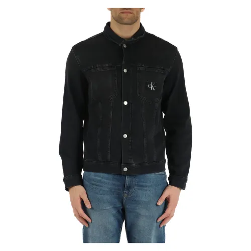 Calvin Klein Jeans , Denim Jacket ,Gray male, Sizes:
