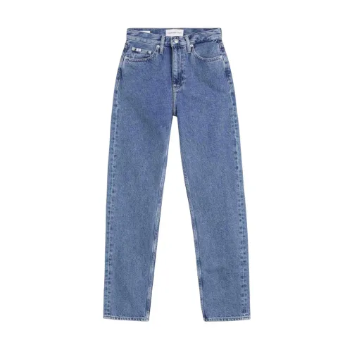 Calvin Klein Jeans , Eco-friendly High-Waisted Jeans ,Blue female, Sizes: