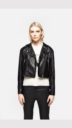 Calvin Klein Jeans Faux Leather Biker Jacket - Black - Womens, Black