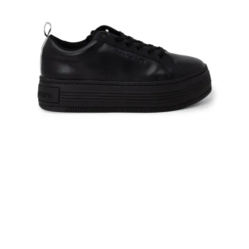 Calvin Klein Jeans , Flat Low Lace Sneakers ,Black female, Sizes: