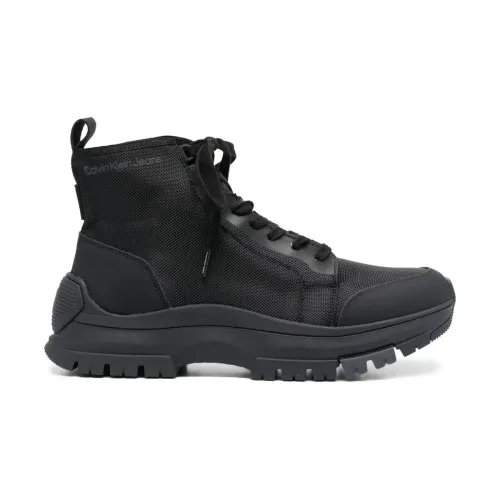 Calvin Klein Jeans , Hiking Laceup Boot ,Black male, Sizes: