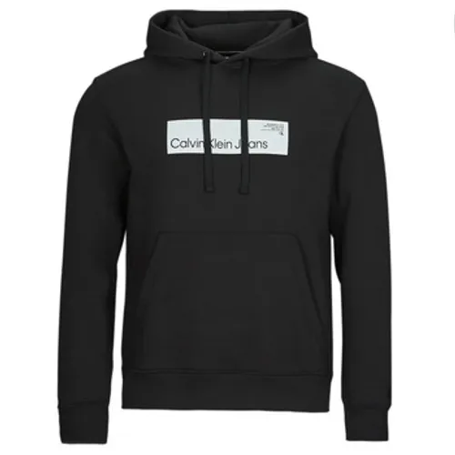 Calvin Klein Jeans  HYPER REAL BOX LOGO HOODIE  men's Sweatshirt in Black