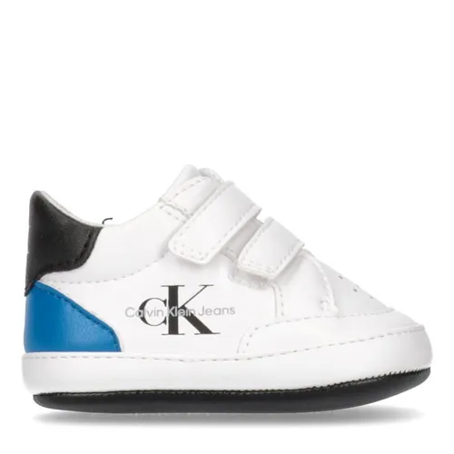 Calvin Klein Jeans Inst Logo Slide Crib Shoes - White