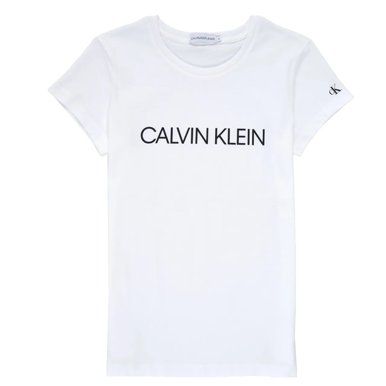 Calvin Klein Jeans  INSTITUTIONAL T-SHIRT  girls's Children's T shirt in White