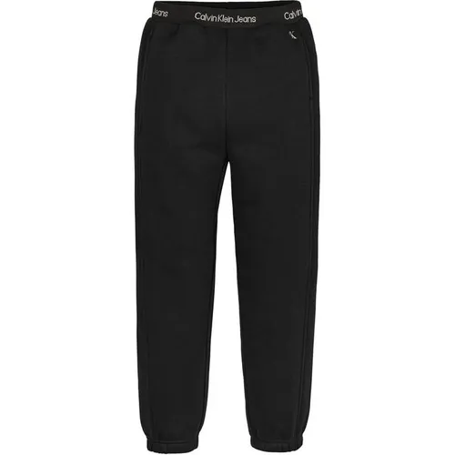 Calvin Klein Jeans Intarsia Fleece Jogger - Black