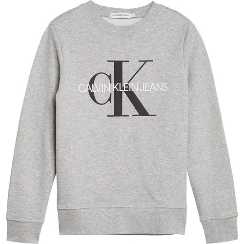 Calvin Klein Jeans Junior Boys Monogram Crew Neck Sweatshirt - Grey