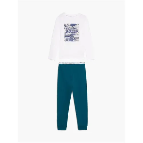 Calvin Klein Jeans Knit PJ Set - White