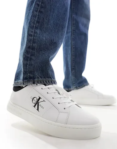 Calvin Klein Jeans leather classic low cupsole trainers in white