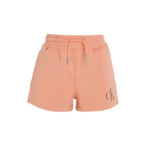 Calvin Klein Jeans Logo Shorts Junior - Orange