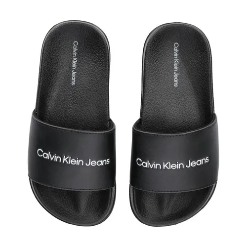 Calvin Klein Jeans Logo Sliders - Black