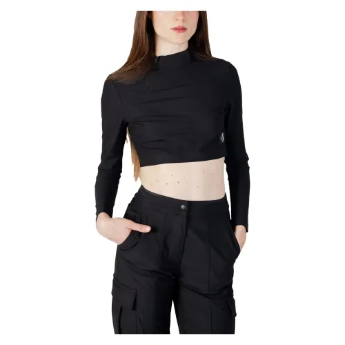 Calvin Klein Jeans , Long Sleeve Tops ,Black female, Sizes: