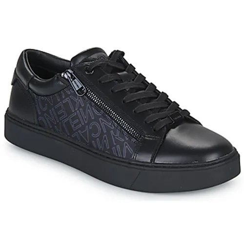 Calvin Klein Jeans  LOW TOP LACE UP W/ZIP MONO  men's Shoes (Trainers) in Black