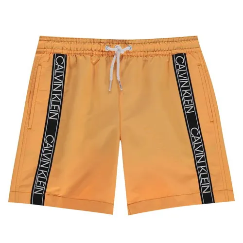 Calvin Klein Jeans Medium Tape Swim Shorts - Orange