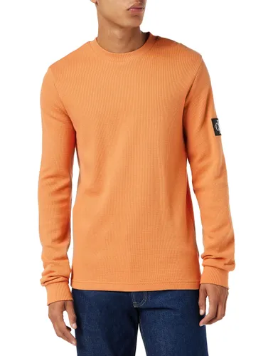 Calvin Klein Jeans Men Waffle Sweatshirt no Hood