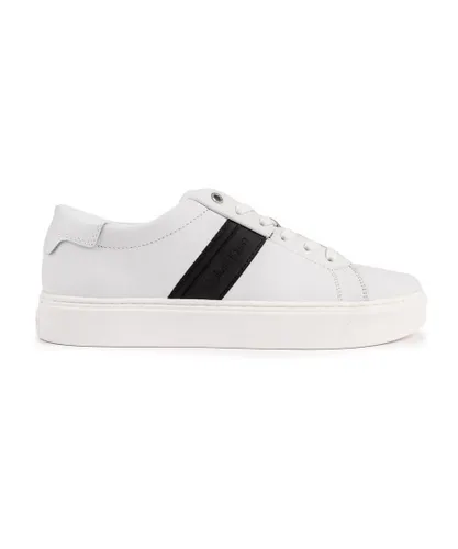 Calvin Klein Jeans Mens Cup Sneaker Trainers - White Leather