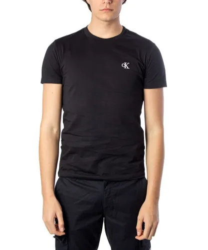 Calvin Klein Jeans Mens T-Shirt In Black Cotton