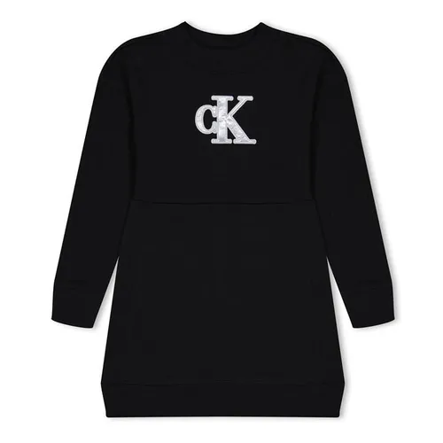 Calvin Klein Jeans Metallic Monogram Hwk Dress - Black
