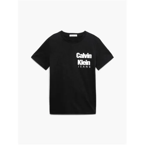 Calvin Klein Jeans Mini Blown-Up Logo Ss T-Shirt - Black