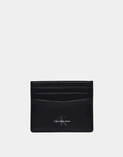 Calvin Klein Jeans monogram 6CC soft card case in black