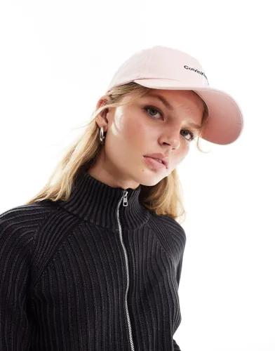 Calvin Klein Jeans monogram baseball cap in pale pink