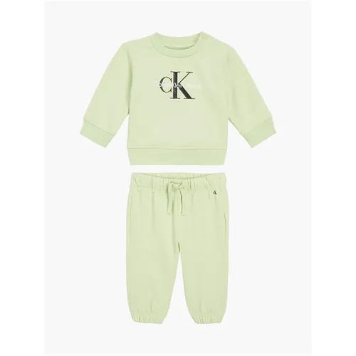 Calvin Klein Jeans Monogram Cn Sweatshirt Set - Green