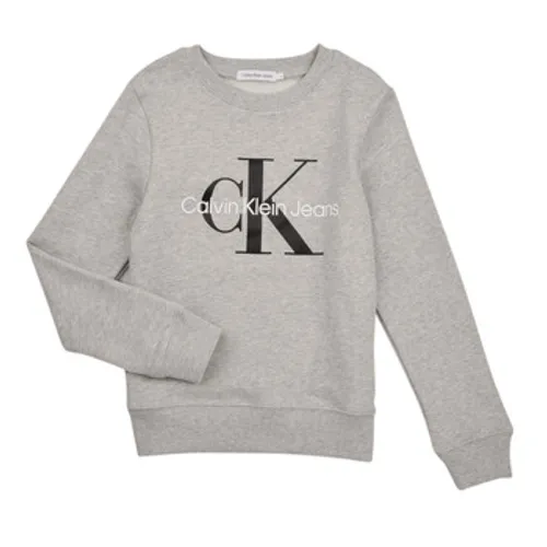 Calvin Klein Jeans  MONOGRAM LOGO  boys's Children's sweatshirt in Grey