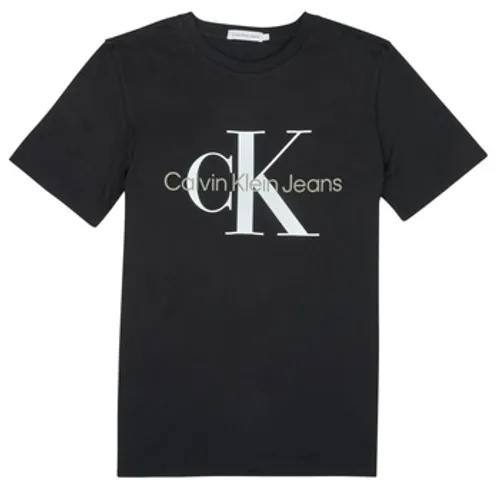 Calvin Klein Jeans  MONOGRAM LOGO T-SHIRT  boys's Children's T shirt in Black