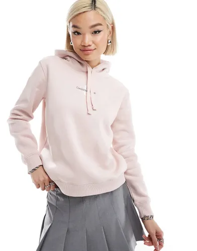 Calvin Klein Jeans monologo regular hoodie in pink