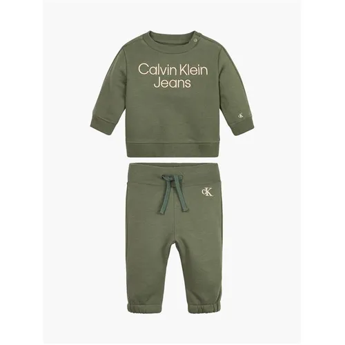 Calvin Klein Jeans Newborn Logo Tracksuit Giftpack - Green