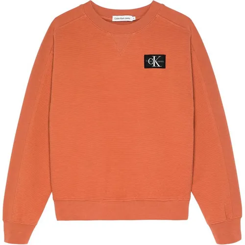 Calvin Klein Jeans Ottoman Badge Sweatshirt Junior - Brown