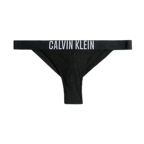 Calvin Klein Jeans , Plain Black Beachwear for Women ,Black female, Sizes:
