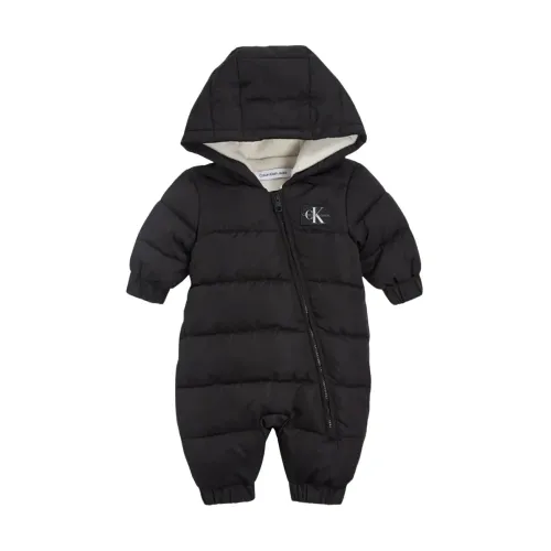 Calvin Klein Jeans , Quilted Baby Jacket ,Black male, Sizes: