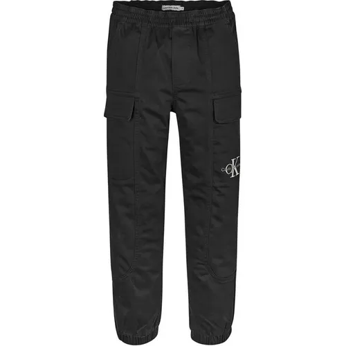Calvin Klein Jeans Sateen Cargo Pants - Black