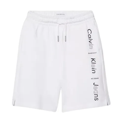 Calvin Klein Jeans , Shorts for Men and Women ,White male, Sizes: