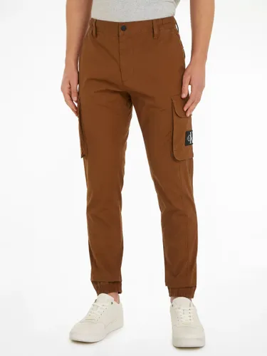 Calvin Klein Jeans Skinny Cargo Trousers, Brown - Fudge Brown - Male
