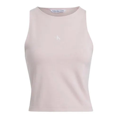 Calvin Klein Jeans , Sleeveless Round Neck Top ,Pink female, Sizes:
