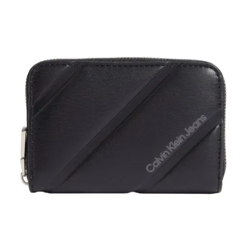 Calvin Klein Jeans , Small Women's Wallet Spring/Summer Collection ,Black female, Sizes: ONE SIZE