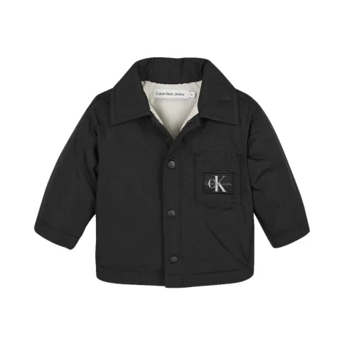 Calvin Klein Jeans , Solid Logo Jacket in Nylon ,Black male, Sizes: