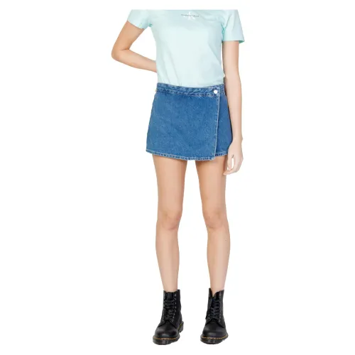 Calvin Klein Jeans , Spring/Summer Wrap Shorts ,Blue female, Sizes: