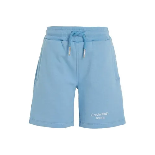 Calvin Klein Jeans Stack Logo Shorts Juniors - Blue