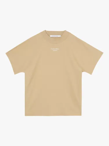 Calvin Klein Jeans Stacked Logo T-Shirt - Tawny Sand - Male