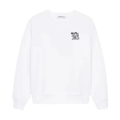 Calvin Klein Jeans , Stylish Sweatshirt Collection ,White male, Sizes: