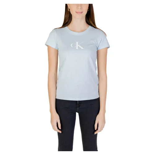 Calvin Klein Jeans , T-Shirts ,Blue female, Sizes: