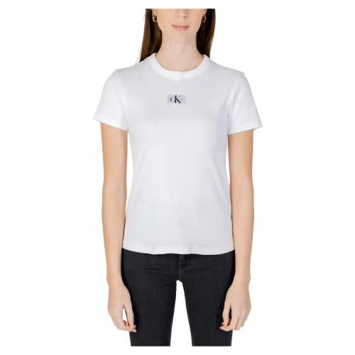 Calvin Klein Jeans , T-Shirts ,White female, Sizes: