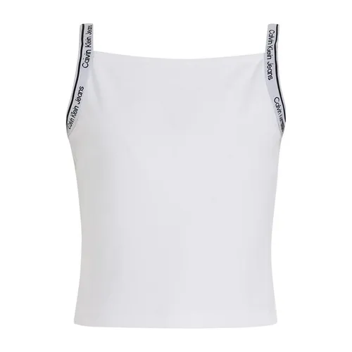 Calvin Klein Jeans Tape Strap Top Juniors - White